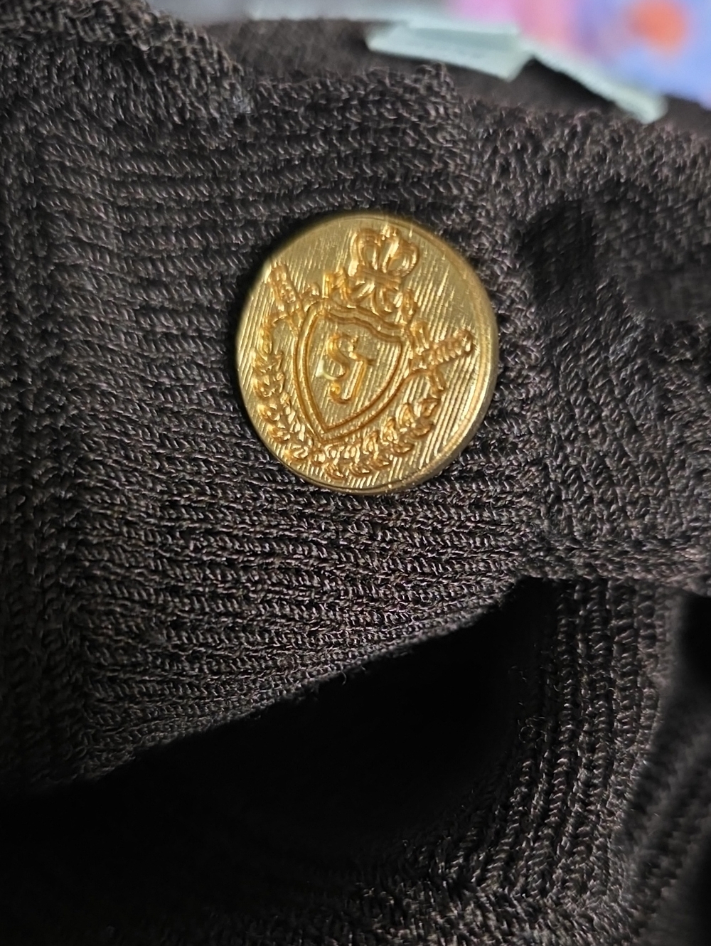 St. John Sport Brown Knit Button Down Tie Belted Cardigan - Picture 7 of 9